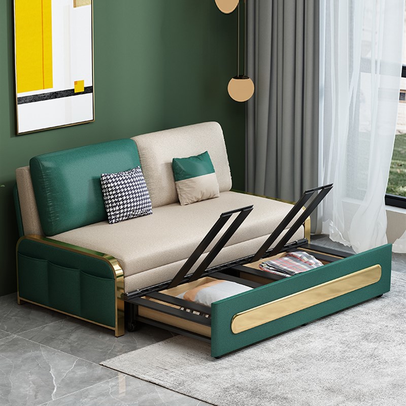 科技布沙发床多功能小户型客厅可折叠床简约现代单人双人储物两用