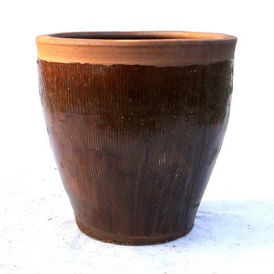 150斤容量陶瓷水缸 粗陶荷花缸鱼缸 腌菜O发酵陶缸红釉老式水缸