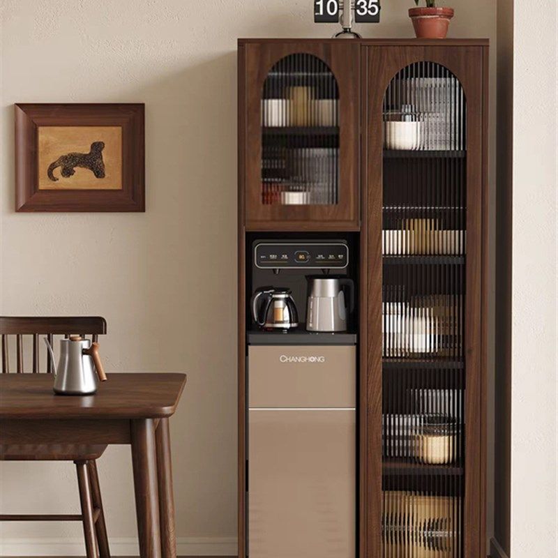 客厅靠墙置物柜厨房储物餐边柜杯具茶壶收纳茶吧机柜饮水机置物架