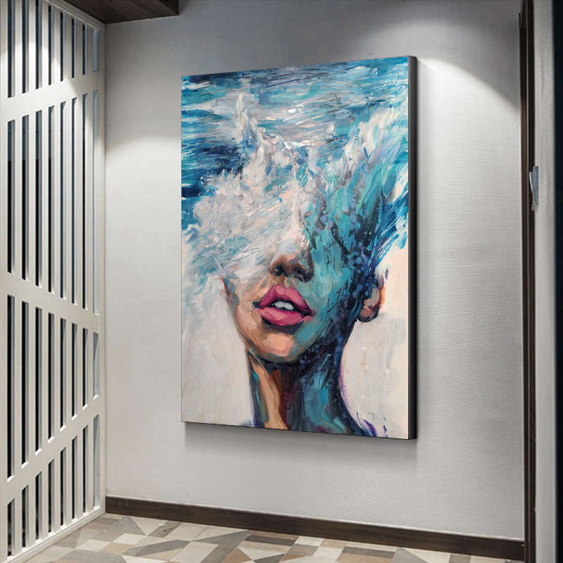 肖像人物挂画订做风景装饰画抽象画定制酒店工装壁画墙绘来图定