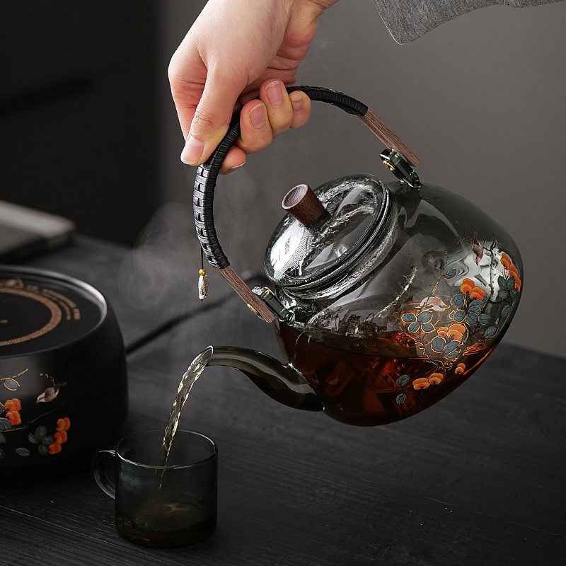 玻璃烧水煮茶壶炉套装电陶炉花茶器家用茶具烧水炉养生蒸水泡茶炉