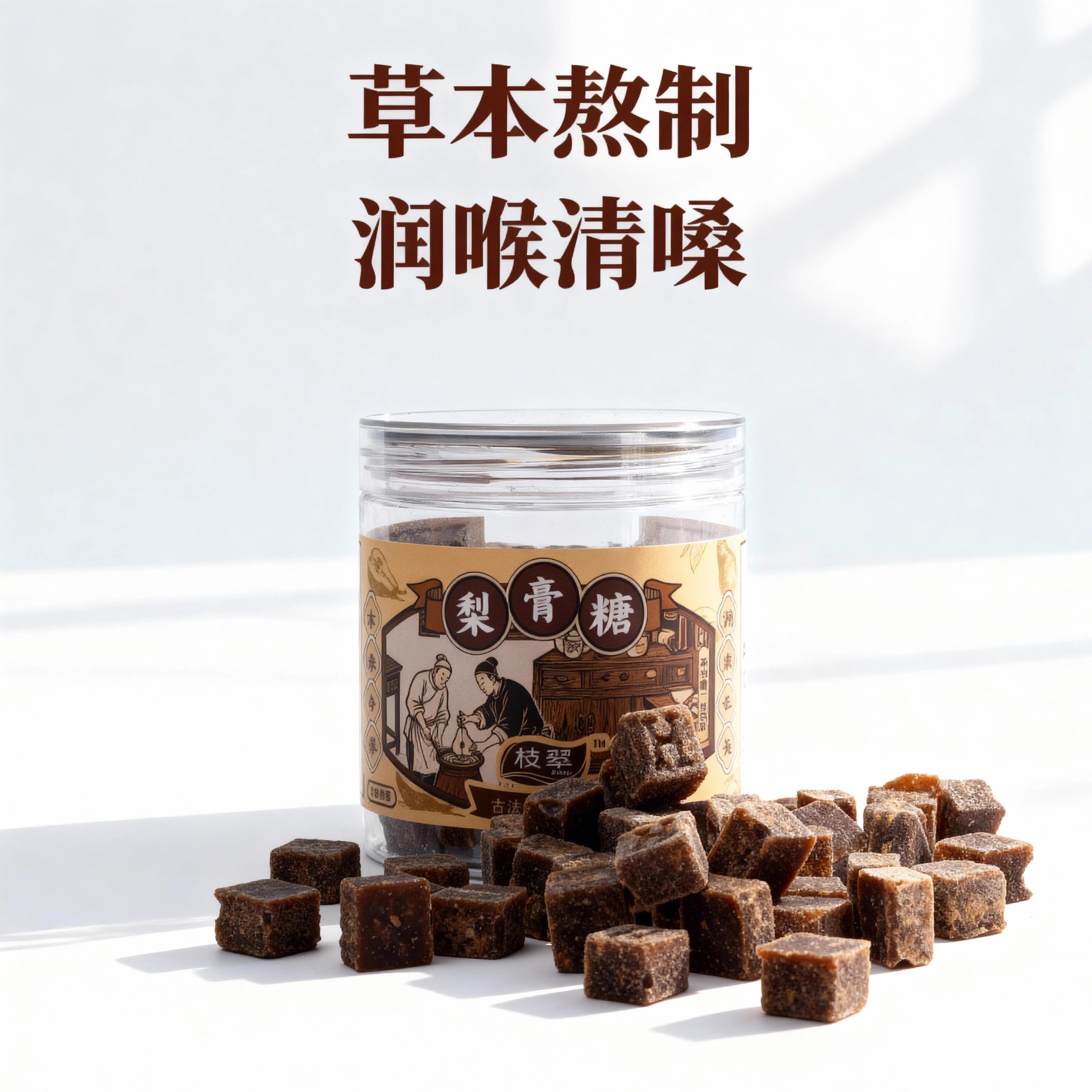 清肺薄荷沁爽浓香正宗梨膏糖清凉护嗓化肺润喉草本天然罐装