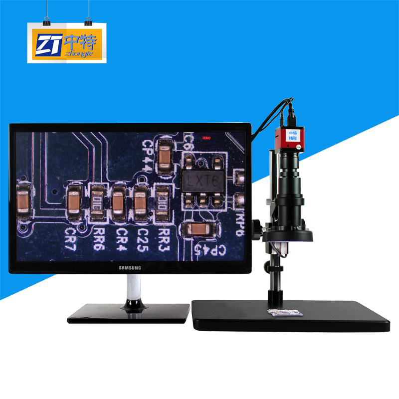 中特B20-A高清视频显微镜21-320倍连续放大拍照录像存储测量功能