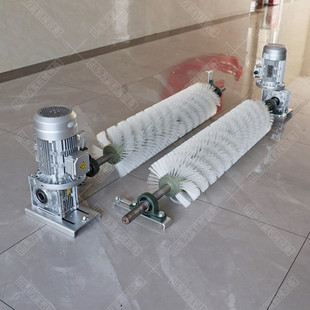 矿用电动滚刷清扫器 输送带B1000铝盒钢丝刷耐磨无动力滚刷清扫器