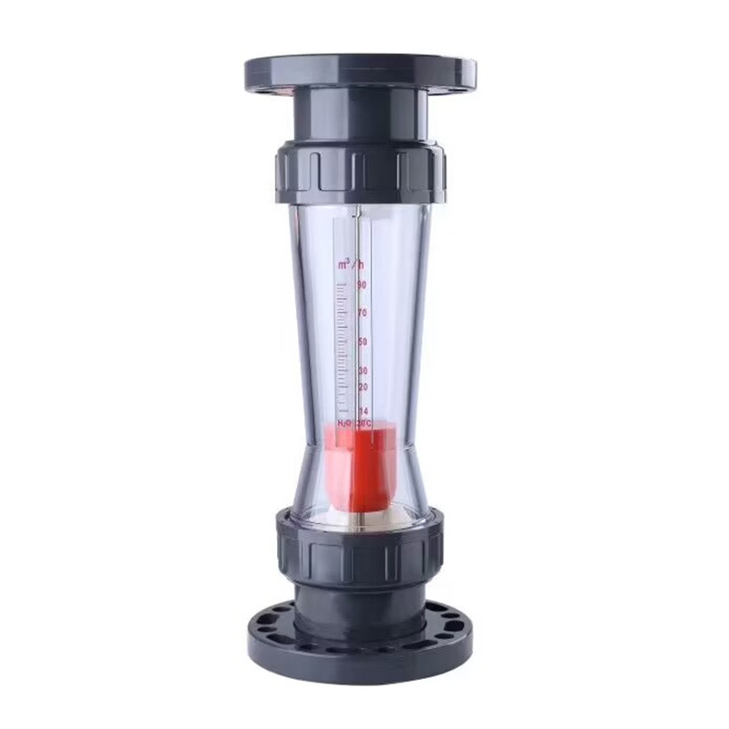 LZT-100S09L/F塑料管浮子流量计 流量14-90m3/h 法兰连接 带导杆