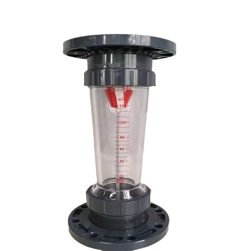 LZT-125S18L/F塑料管浮子流量计 流量22-180m3/h 法兰连接 带导杆