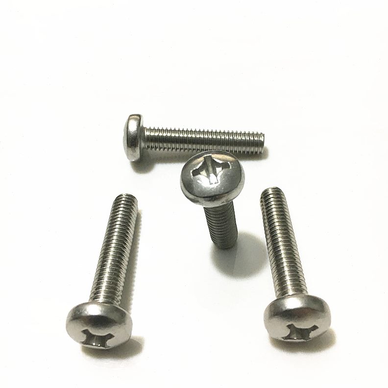 18螺杆头M5牙盘螺钉机十字G头8螺丝钉螺栓B半圆304不锈钢