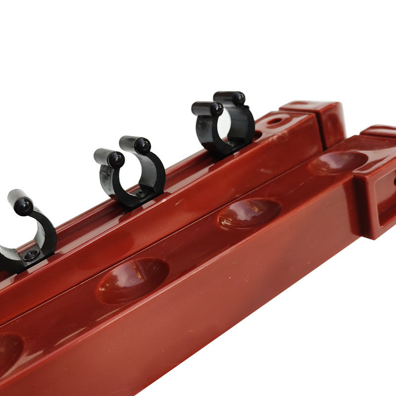 塑料6孔红色壁挂杆架黑八台球架杆器放杆架收纳架台球厅用品配件