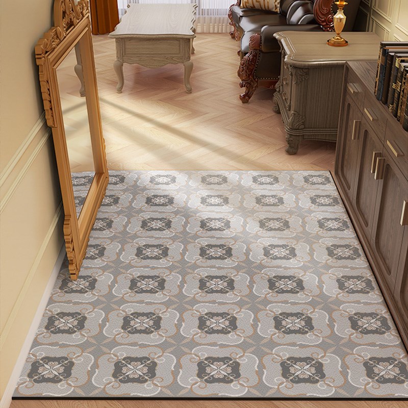 美式入户门地垫地毯进大门口脚垫家用pvc可擦洗垫子玄关皮革防滑