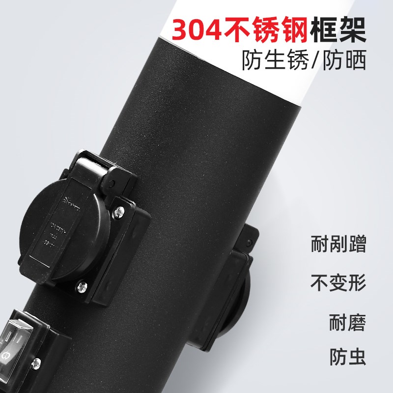 户外防水插座IP44级接线板室外防雨防摔立柱家用商用电动车充电桩