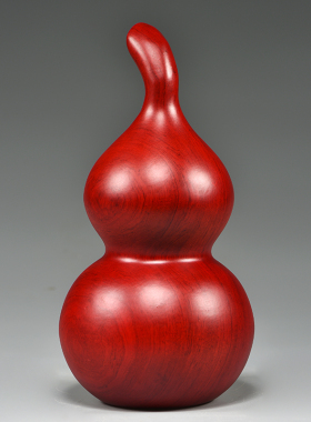 红色木质雕刻葫芦摆件木葫芦家居客厅装饰店铺工艺品新居乔迁送礼