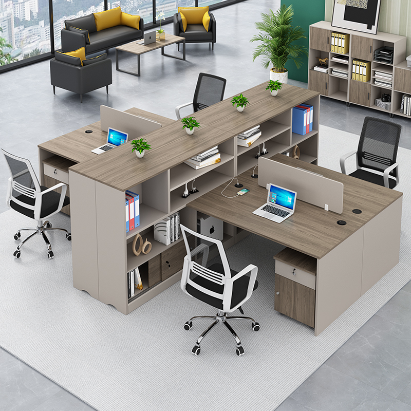 财务办公桌简约现代办公桌椅组合职员电脑办公桌子办公室员工工位