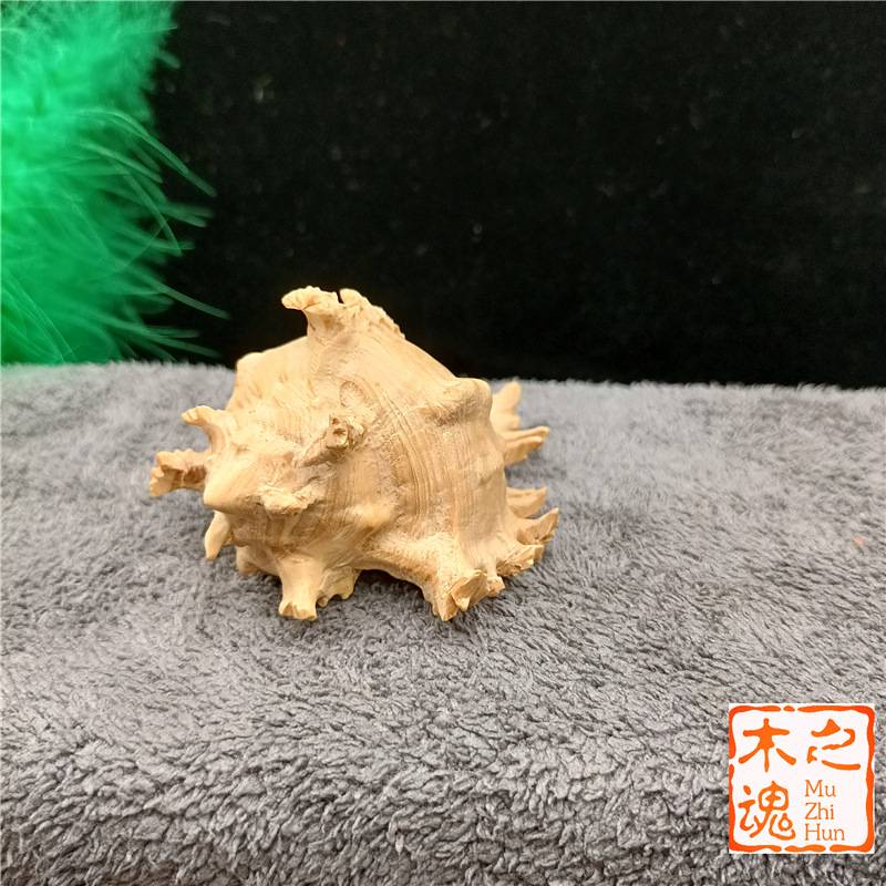 小叶黄杨木雕刻家居装饰品海螺汽车小摆件随身手把件送礼创意女友