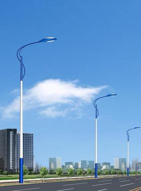 市电LED节产能政道路市灯6米8米热锌WYZ路灯杆生厂镀家直销