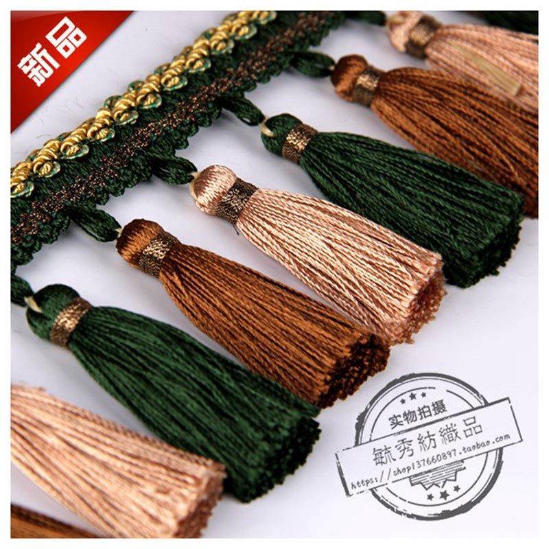 窗蕾帘花边货车花装饰丝流苏辅料吊配件边球手工家2018PB70具三色