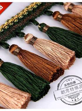 窗蕾帘花边货车花装饰丝流苏辅料吊配件边球手工家2018PB70具三色