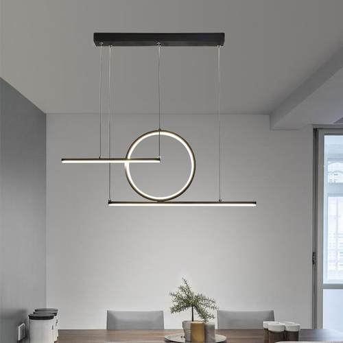 现台代简约长条餐厅吊灯20性25年新餐款一字桌灯创意个吧600极简