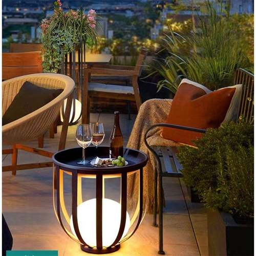 露太阳能户外防水别墅台花园灯庭院灯草8004灯坪灯落地灯外花架灯