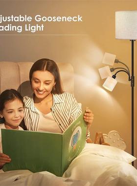 客厅落地双灯创意阅读灯沙发卧室JHI头地子母灯马逊爆款亚简约落