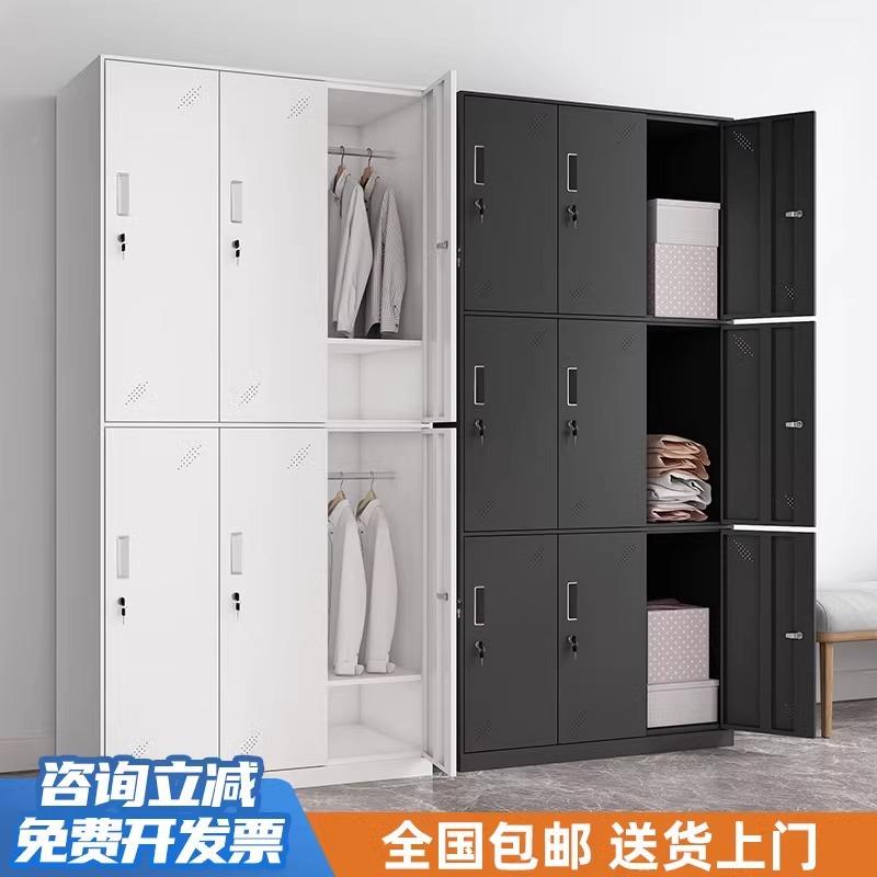 码黑色更衣柜工宿储物柜浴室桑拿房车间换衣柜密员感应拆装更衣锁