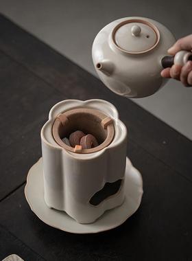 式陶罐罐壶炭炉泡茶壶炉小火炉瓷复tssc0009古日手绘煮茶炉围炉茶
