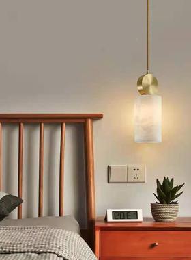 约床头吊灯卧灯室吧台服装店简餐厅后现代新中XST522吊式云石全铜