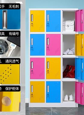 彩包色柜皮更衣员工铁储物柜钢制多门存柜健身FT-35164房单门柜浴