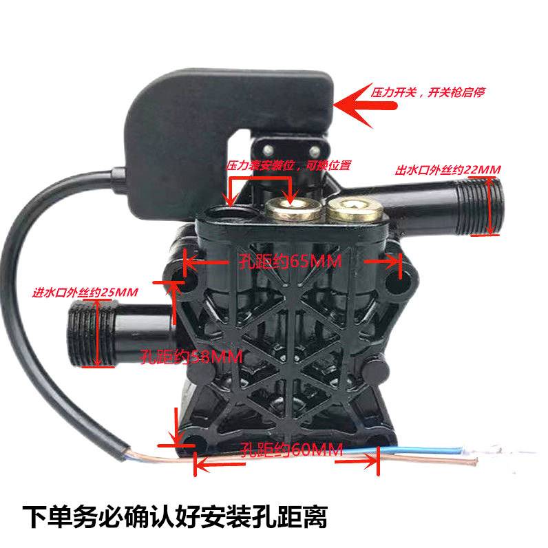 手提家用220V清洗机洗车机1508泵头总成镀铜款泵头通用洗车机配件