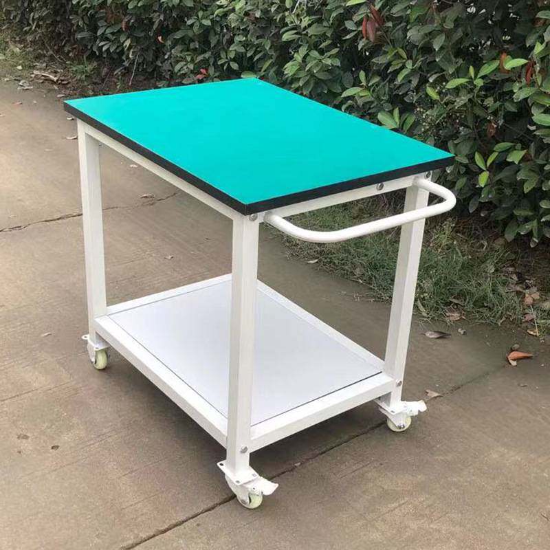 双层防静电手推车物料周转车流水线可移动工作台操作台包装工具车