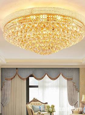 欧式9046水晶灯别客灯现灯代简约大气家用吸顶奢华餐厅厅酒店墅卧