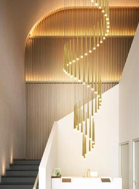 楼梯灯别墅性现代简约大气楼创意个客厅餐厅复吊式旋转xll-2336长
