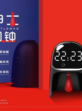 时光绅钟灯闹摆件科技士感多功能感家用智能应懒人床头HJX无线小