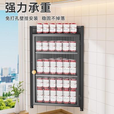 EAC带厨房三角转角调料置物架壁挂免打孔门调味油盐酱醋品收式纳