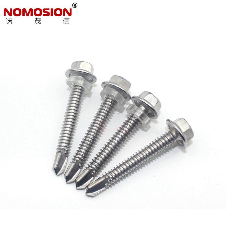 DI7504NK-304不锈钢六角带介T987自自钻攻螺钉钻尾螺丝ST4.2~S6.3