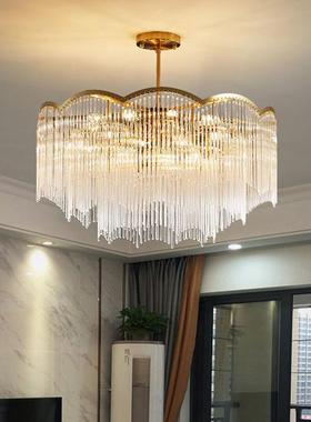 轻大奢玻灯璃吊灯客247厅灯LE玻璃吊灯大气D厅圆形卧室餐厅书房灯