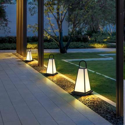 led防BY-P1251户外水区方形亚克力草灯别墅花园景观灯小坪公园梯形庭院灯