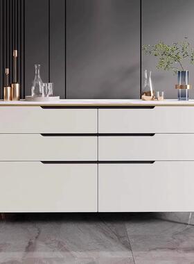 2轻奢餐边柜205新款储物意式简约设计师客厅高75042柜玄光烤漆岩板关柜