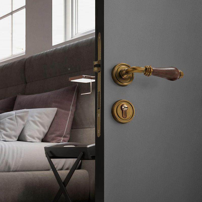 法复分体卧室门锁家用通用磁室556内房间木古门静音把手房式门吸