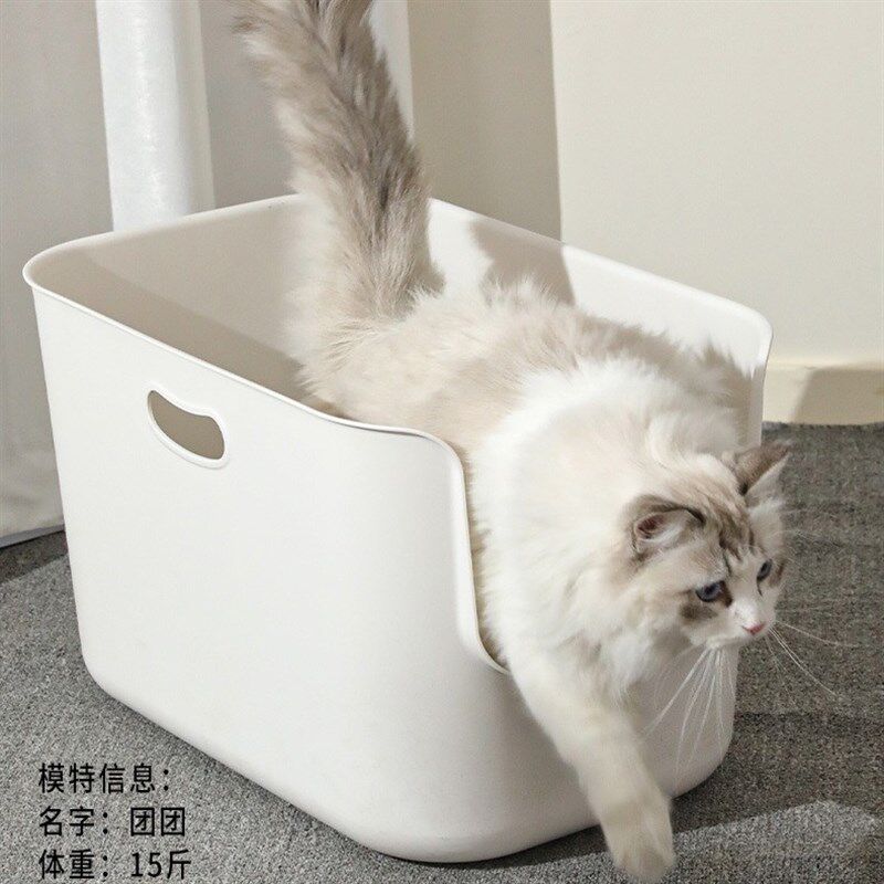 大码加高超大号猫砂盆新款猫x厕所大容量猫沙盆加厚加深坚固防外