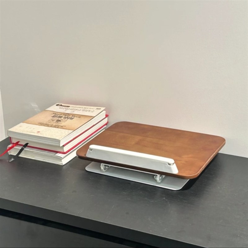 【拯救狗趴式看书】桌面阅读架旋转木纹书架可升降平板看书支撑架