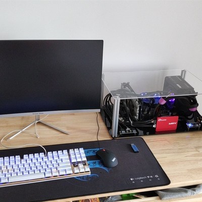 开放式机箱透明亚克力diy水冷机箱个性电脑机箱机架