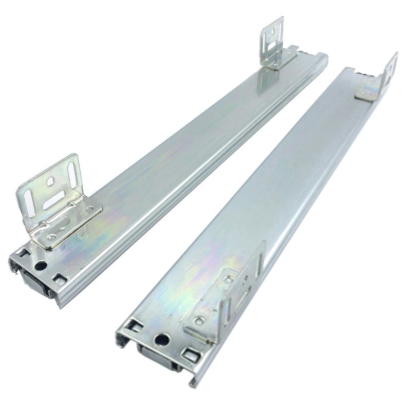 厨房调味拉篮滑轨橱柜底部安装三节导轨特殊精品抽屉轨道