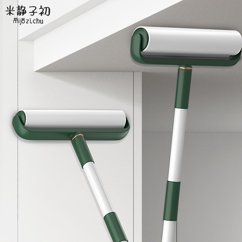 长杆滚筒粘毛器滚刷猫毛吸头发神器滚轮筒家用地板沾除黏可撕式纸