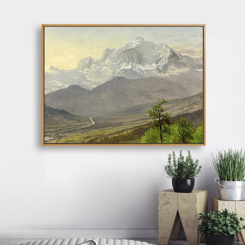 装饰画客厅美式风景画比尔兹塔德卧室餐厅玄关挂画沙发背景墙壁画