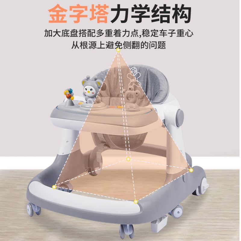 学步车6到18个月防o型腿婴儿手推车2025款儿童走路多功能起步车