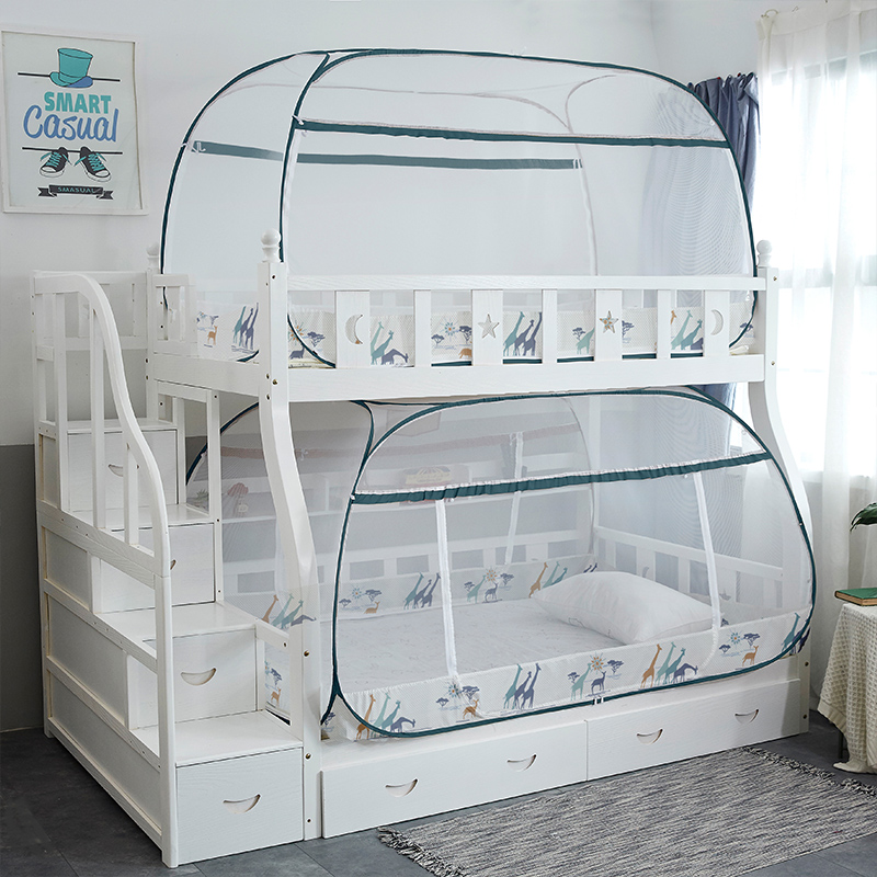 1单人免安装蚊帐三开门0.8米床0.9m学生80宿舍90x190cm2上下铺1.9