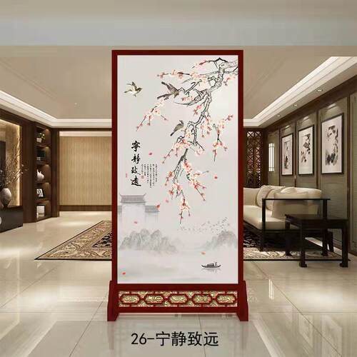 家用墙进门遮挡中式屏风隔断客厅生遮挡厅室玄23612关办公卫间移