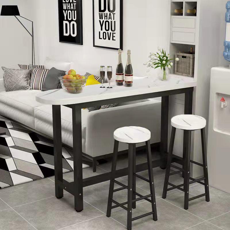 断家用吧台桌靠墙餐厅饭店简简易钢木小约现489代高脚隔功厨房多
