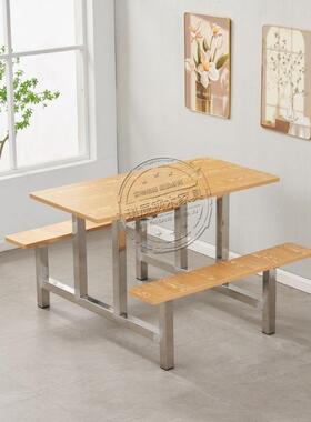 不钢堂餐桌椅学校食餐厅餐桌4/VWK6人工/8人员地饭堂连体快锈餐桌