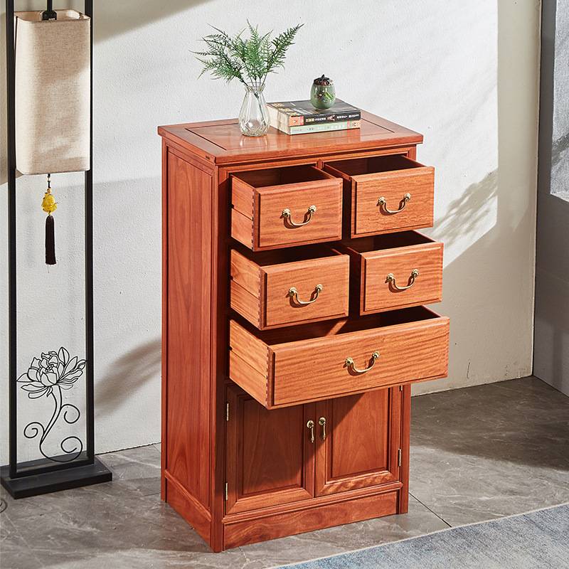 香花梨木五斗柜中式实木收纳柜客厅多抽屉储物柜卧室红檀香斗柜